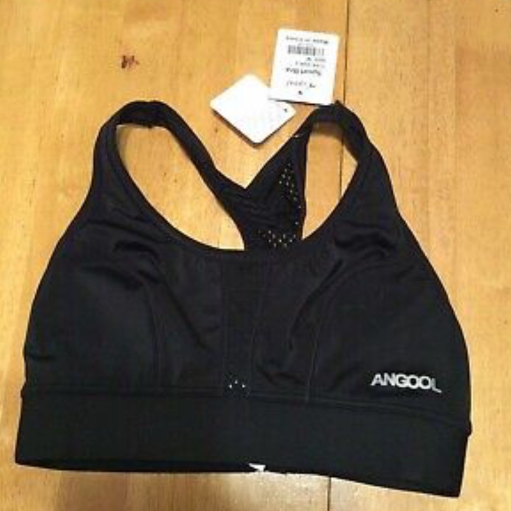 ANGOOL Black Active Sport BRA Stretch Racerback M